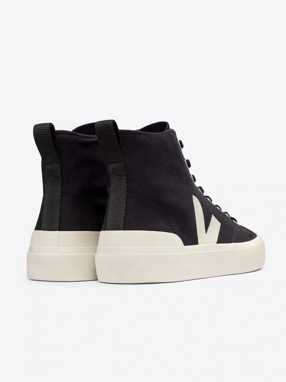 VEJA Wata II High Top Canvas Sneakers in Black/Pierre